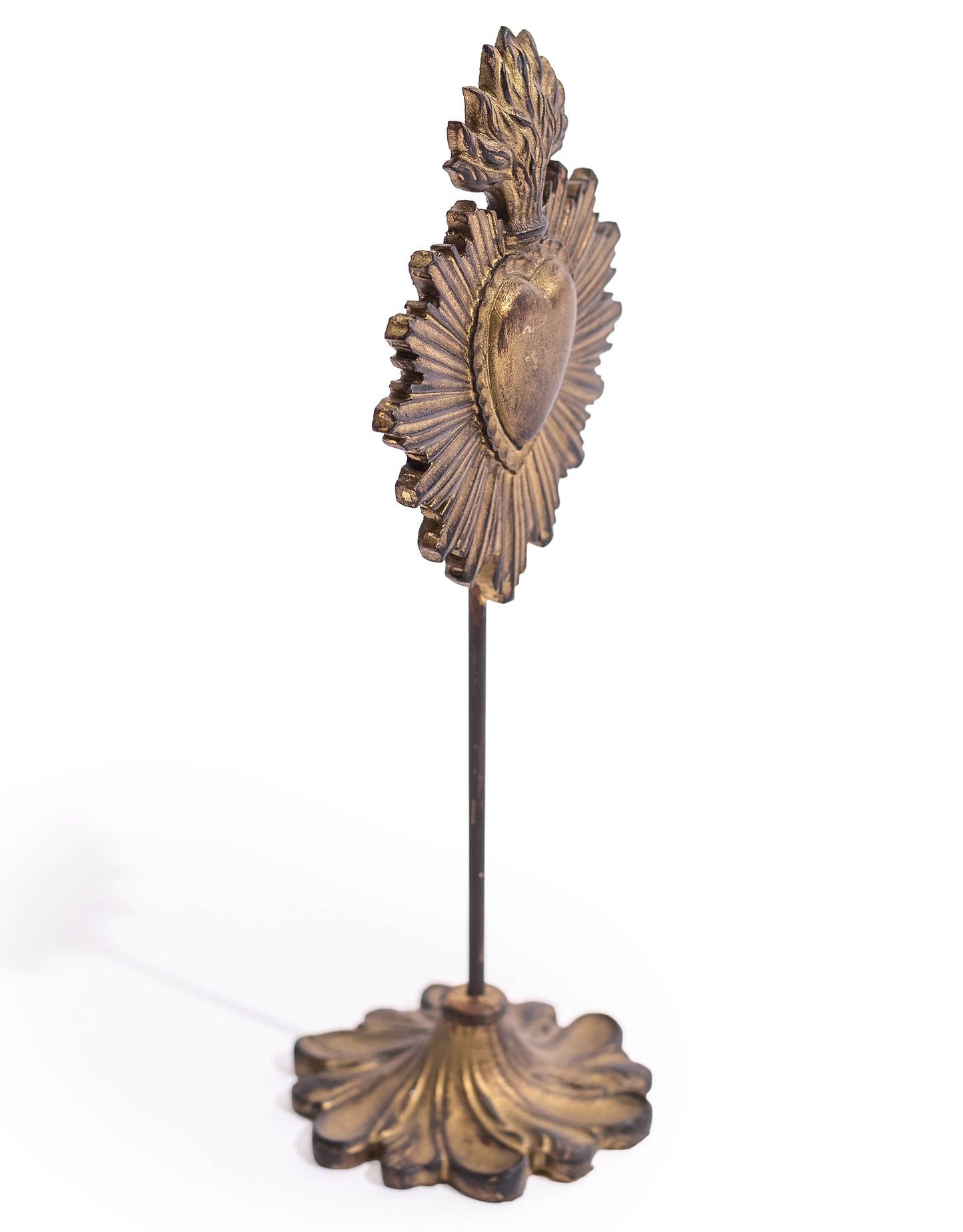 Gold "Sacred Heart" Ornament on Stand