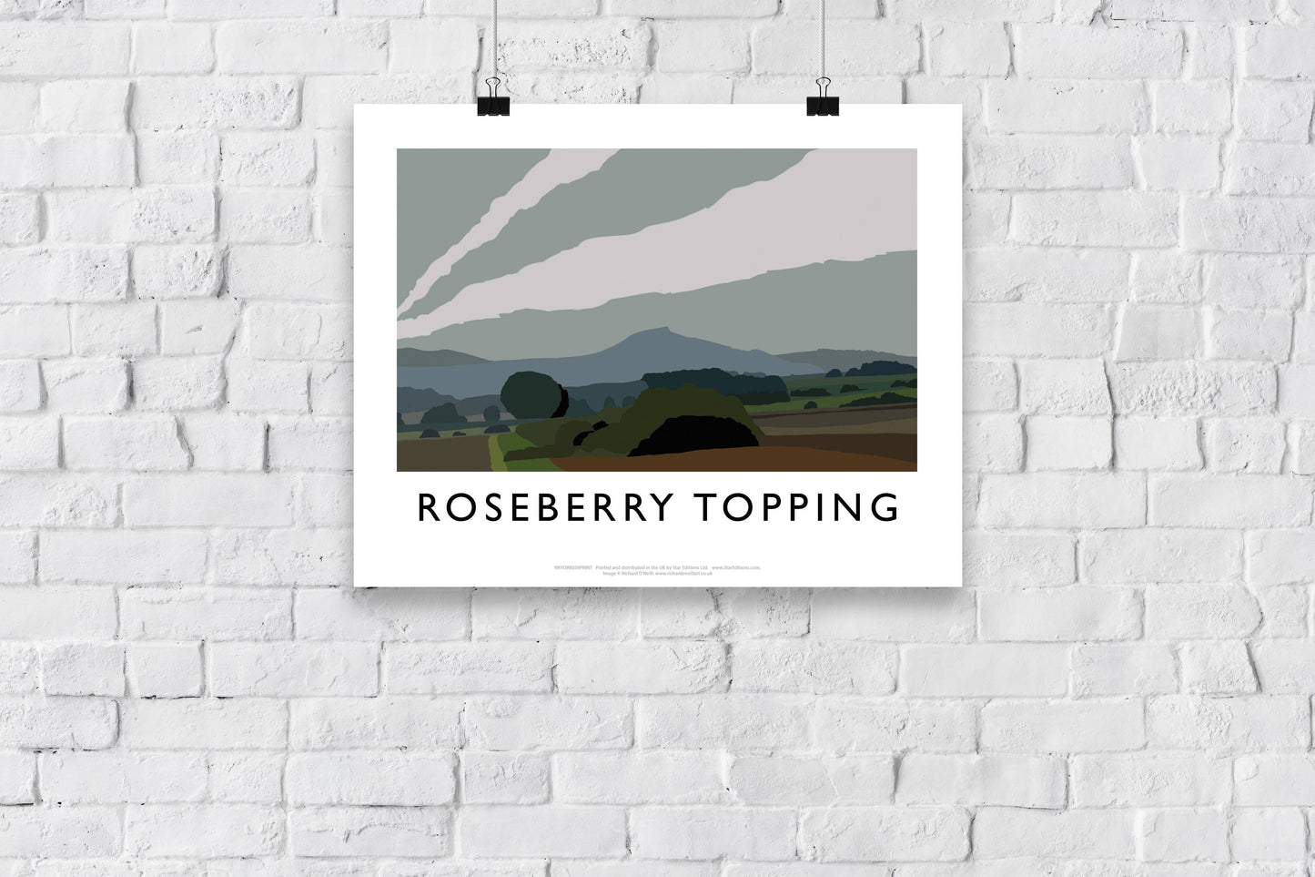 Roseberry Topping By Artist Richard O'Neill - Art Print