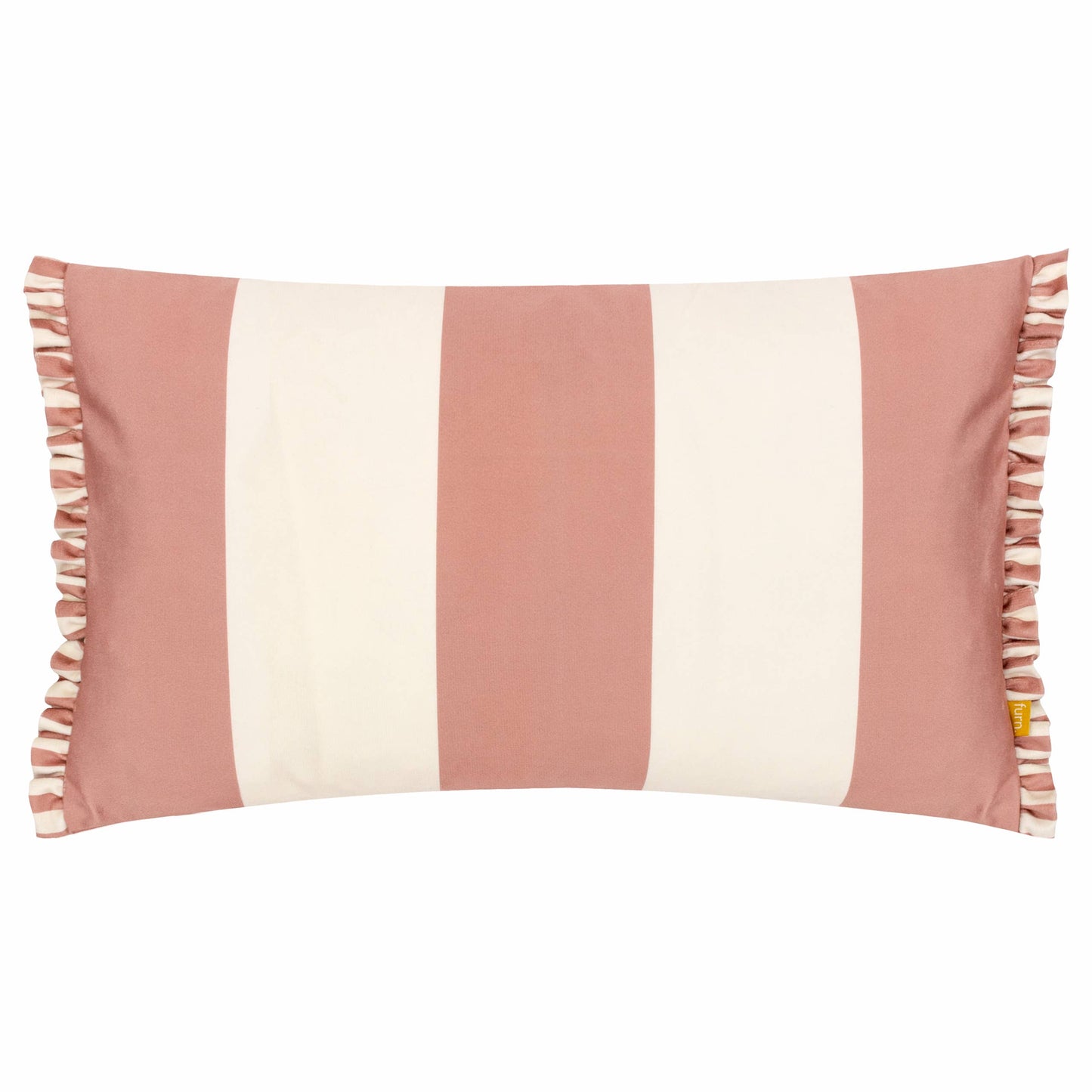 Araya Striped Velvet Cushion Pink: Pink / Feather Rich Filled / 30 x 50cm