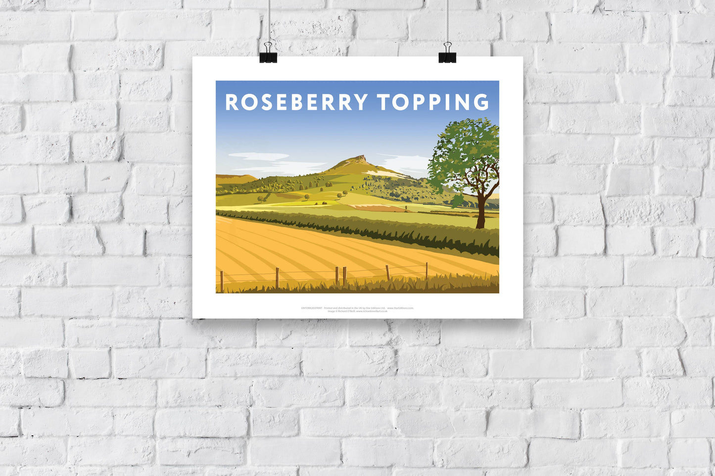 Roseberry Topping By Artist Richard O'Neill - Art Print