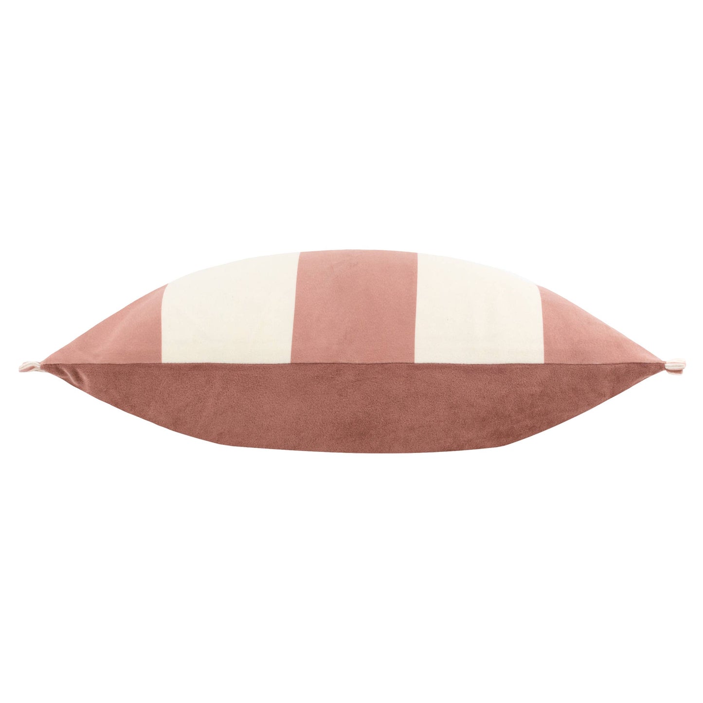 Araya Striped Velvet Cushion Pink: Pink / Feather Rich Filled / 30 x 50cm
