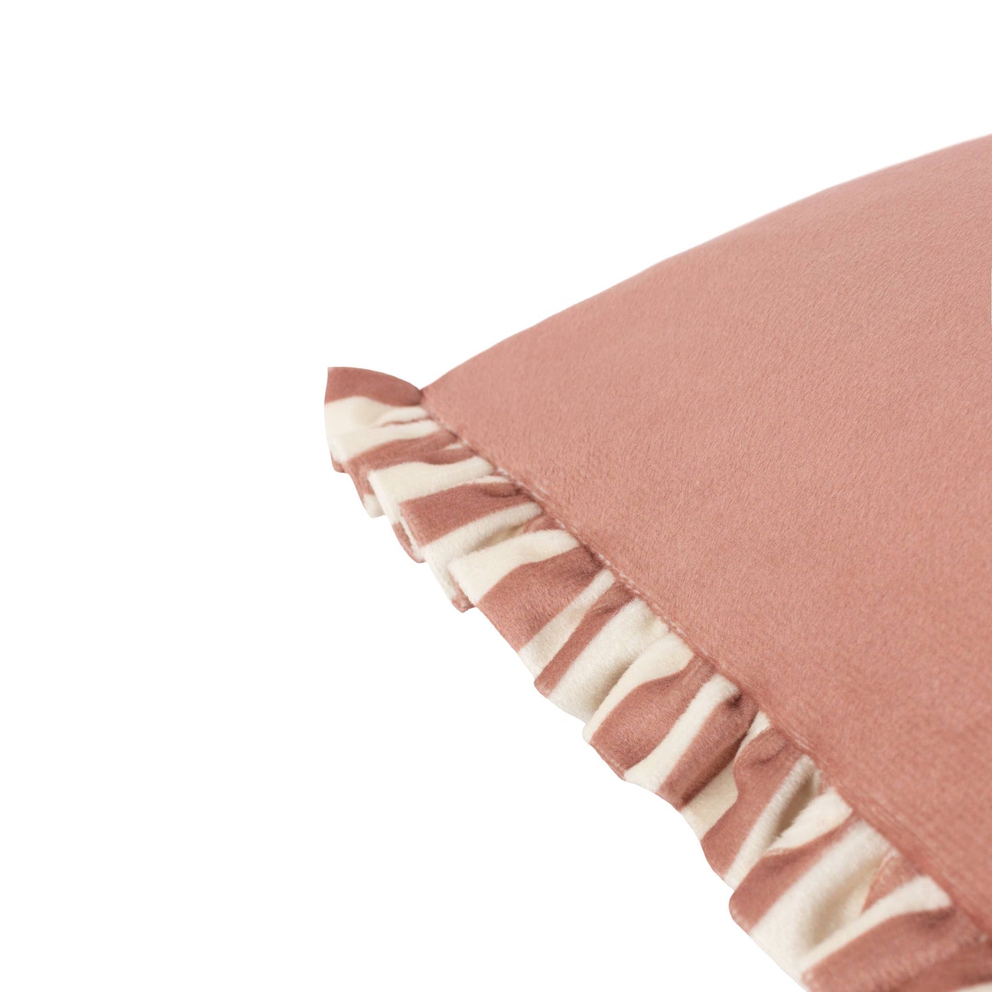 Araya Striped Velvet Cushion Pink: Pink / Feather Rich Filled / 30 x 50cm