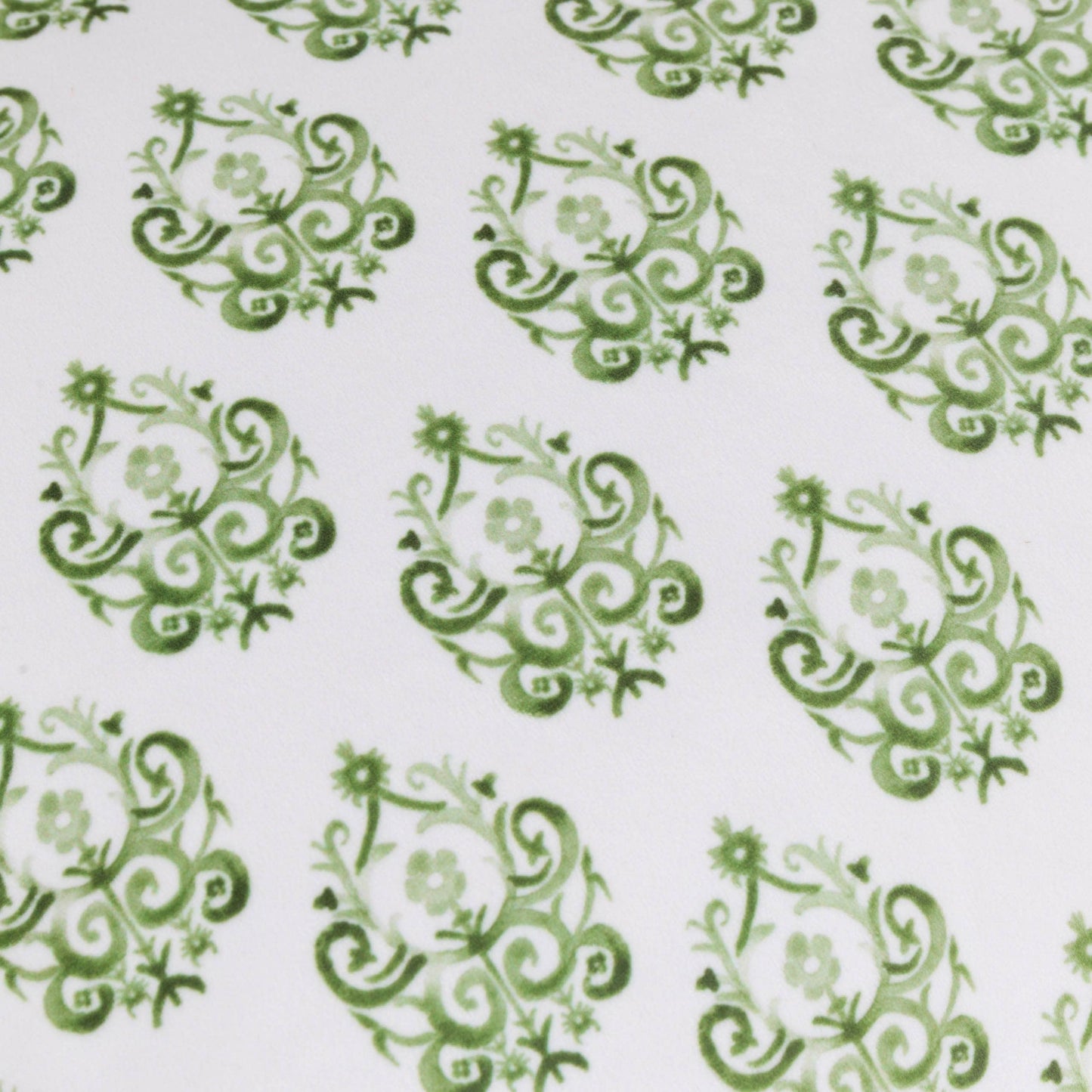 Krissa Block Printed Velvet Cushion Green: Green / Feather Rich Filled / 40 x 60cm