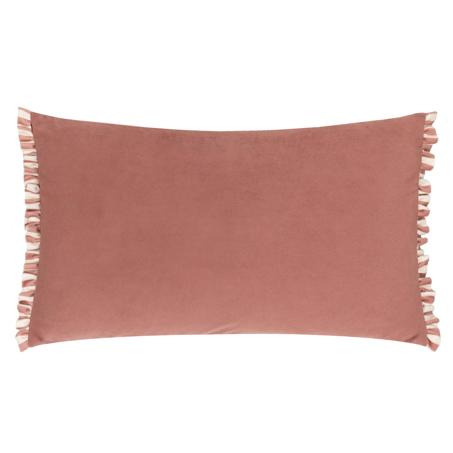 Araya Striped Velvet Cushion Pink: Pink / Feather Rich Filled / 30 x 50cm