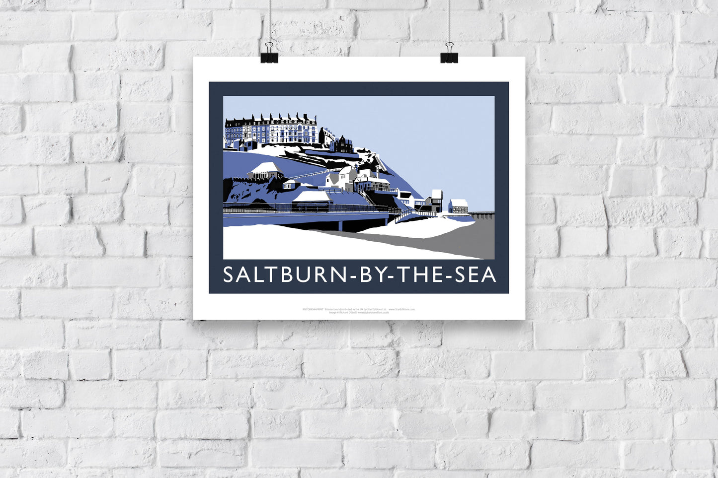 Saltburn-By-The-Sea (Blue) - Richard O'Neill Art Print