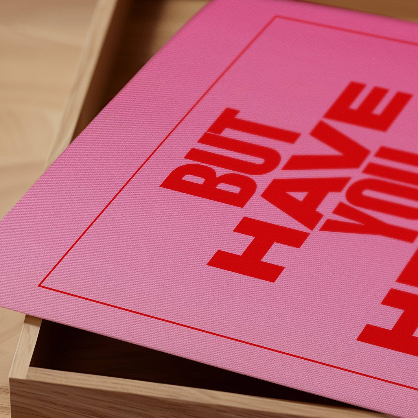 Heard it On Vinyl Pink Poster Quote Print: Gloss / 8 ¼ x 11 ¾ in | 21x30 cm