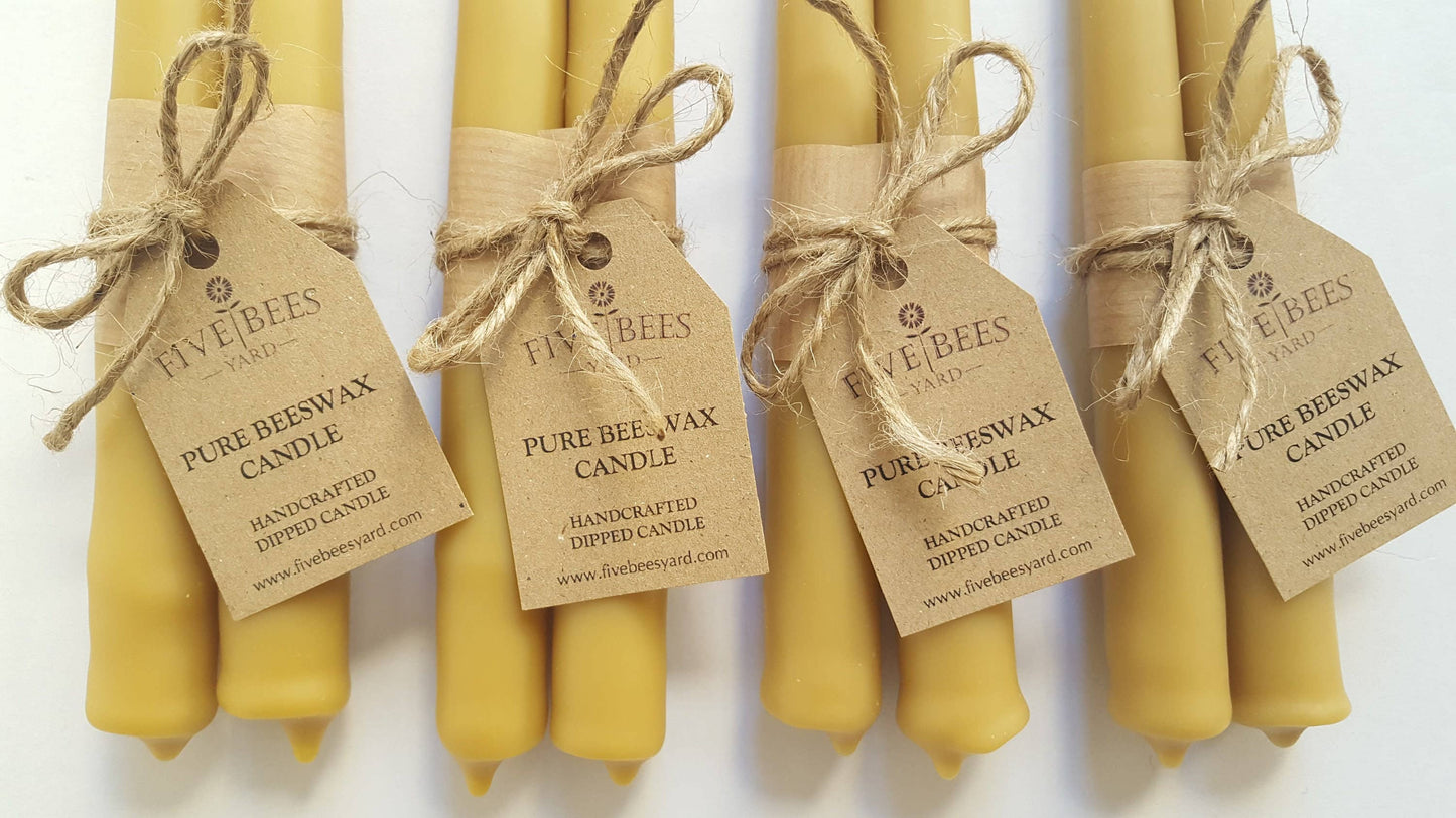 Taper Beeswax Candles - Aromatherapy Candles - Beeswax