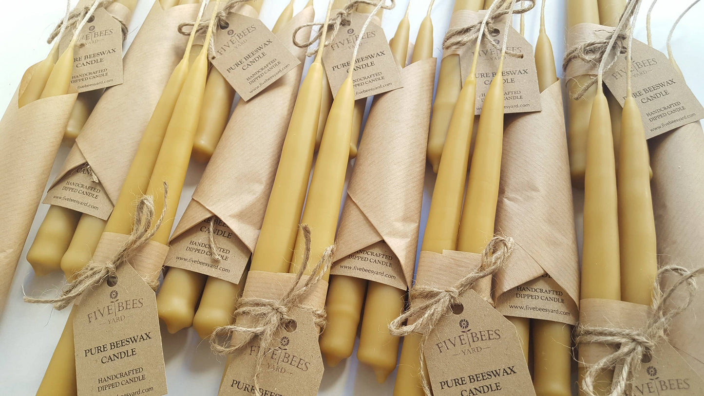 Taper Beeswax Candles - Aromatherapy Candles - Beeswax