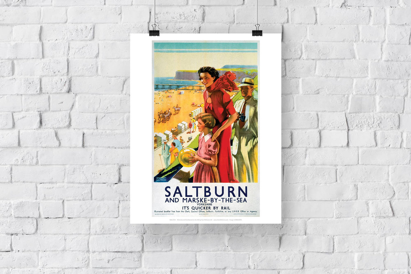 Saltburn And Marske By The Sea, Yorkshire - Art Print