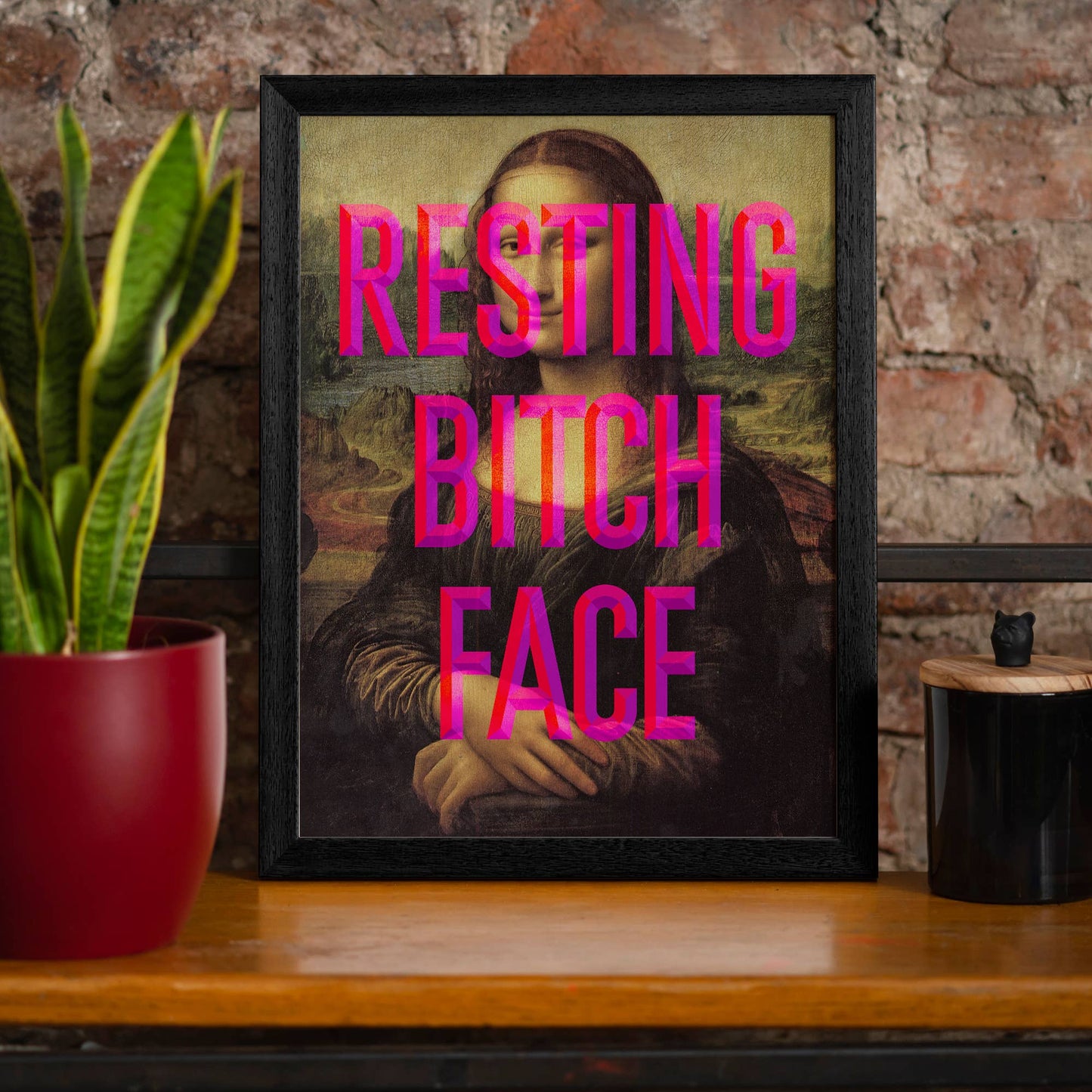 Resting Bitch Face Mona Lisa Print: Gloss / 8 ¼ x 11 ¾ in | 21x30 cm