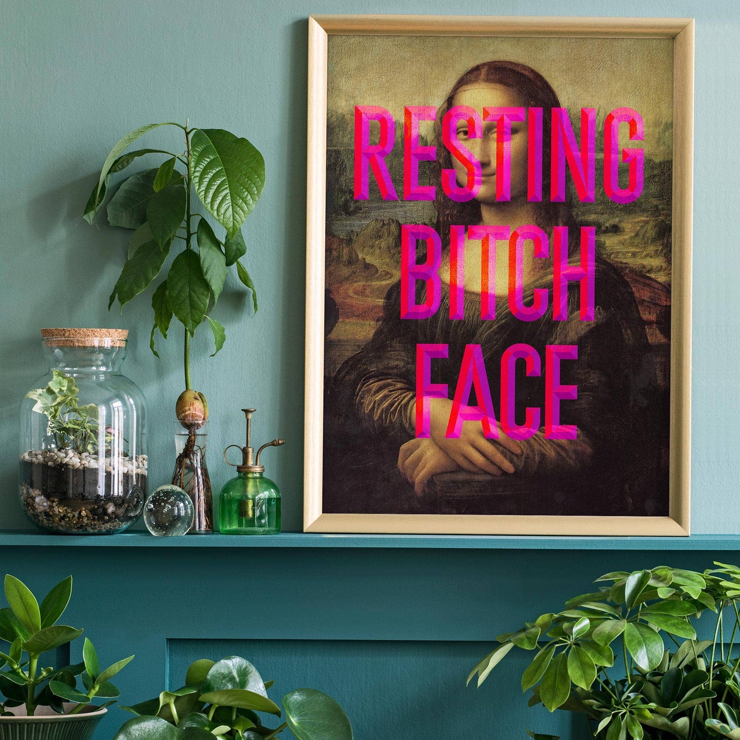 Resting Bitch Face Mona Lisa Print: Gloss / 8 ¼ x 11 ¾ in | 21x30 cm