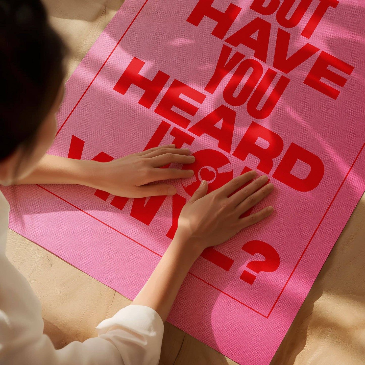 Heard it On Vinyl Pink Poster Quote Print: Gloss / 8 ¼ x 11 ¾ in | 21x30 cm