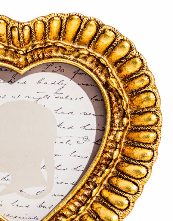 Small Gold Heart Photo Frame