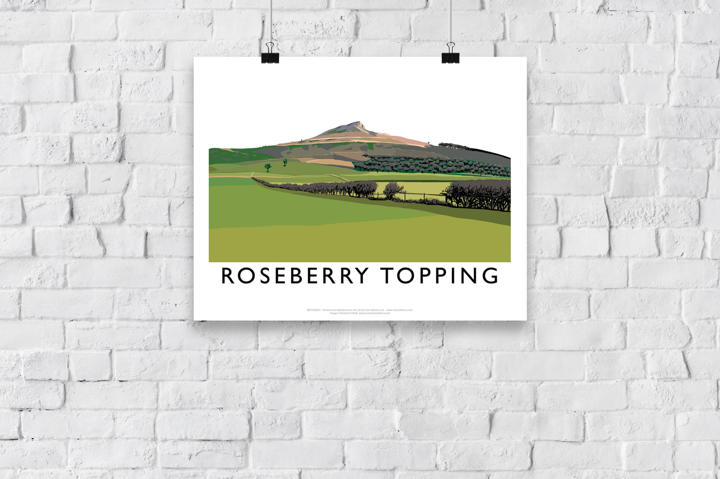 Roseberry Topping (Green) - Richard O'Neill Art Print