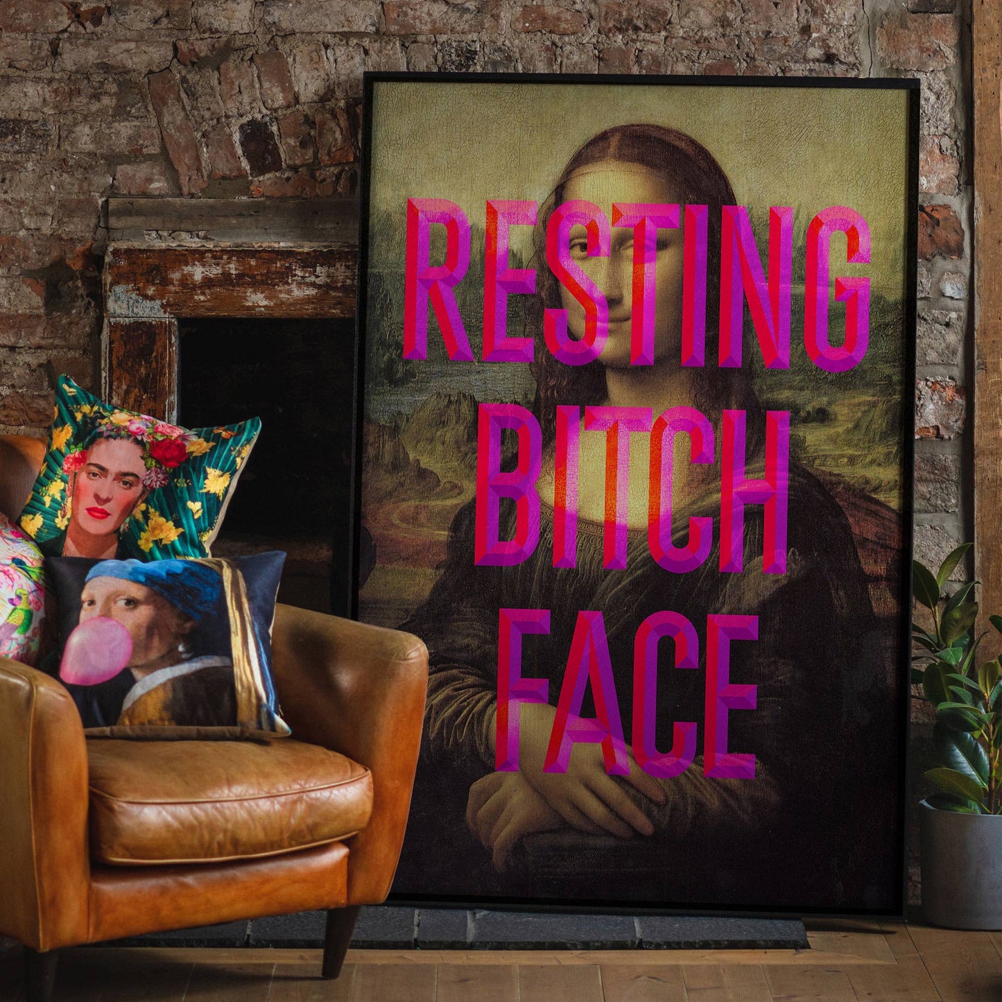 Resting Bitch Face Mona Lisa Print: Gloss / 8 ¼ x 11 ¾ in | 21x30 cm