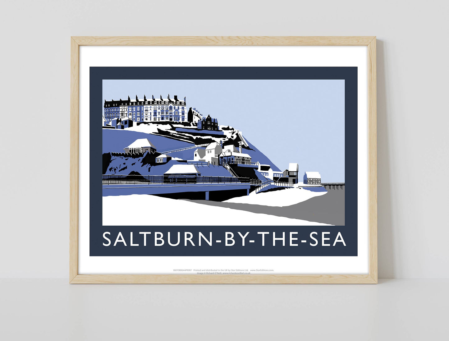 Saltburn-By-The-Sea (Blue) - Richard O'Neill Art Print