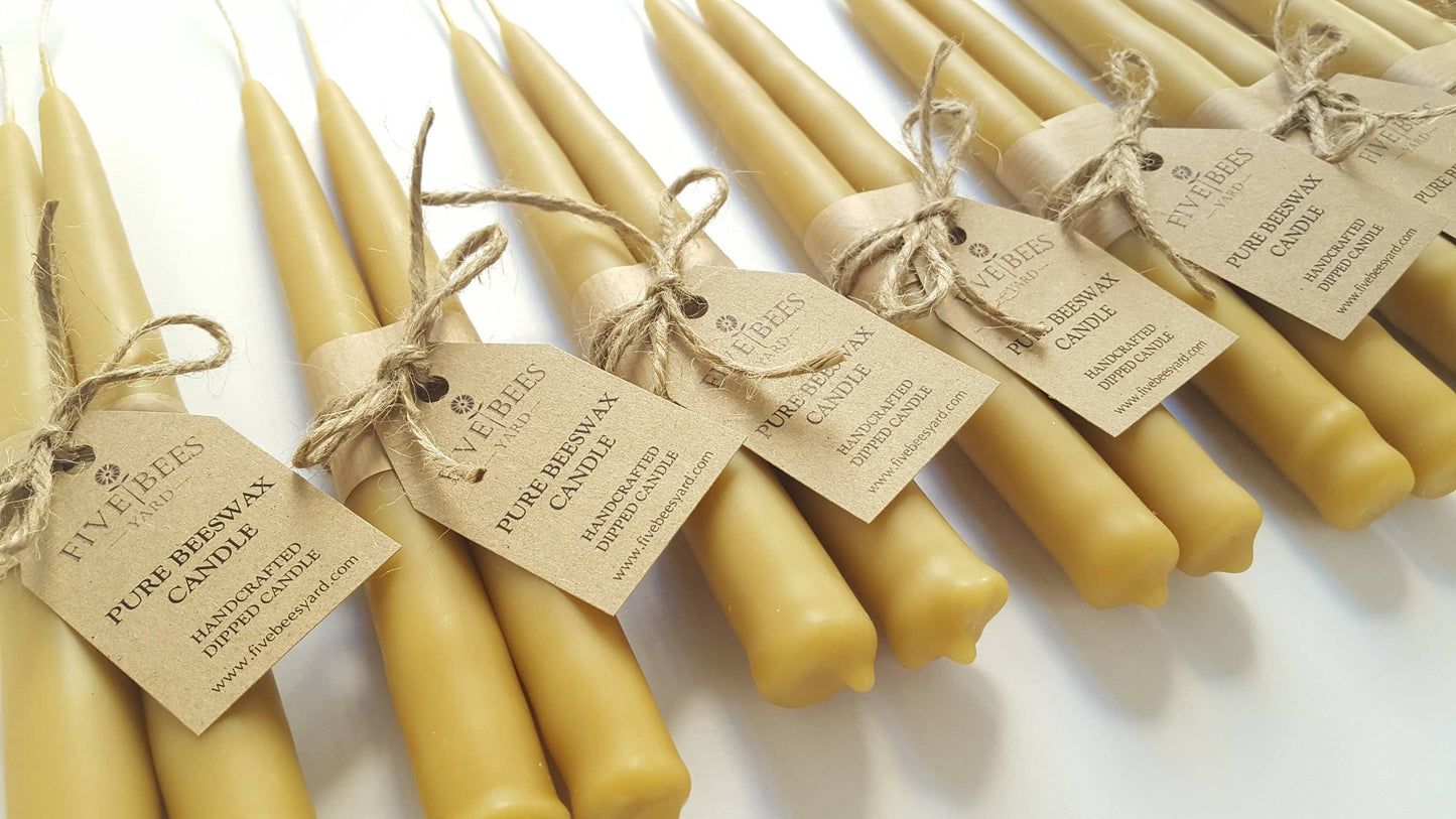 Taper Beeswax Candles - Aromatherapy Candles - Beeswax