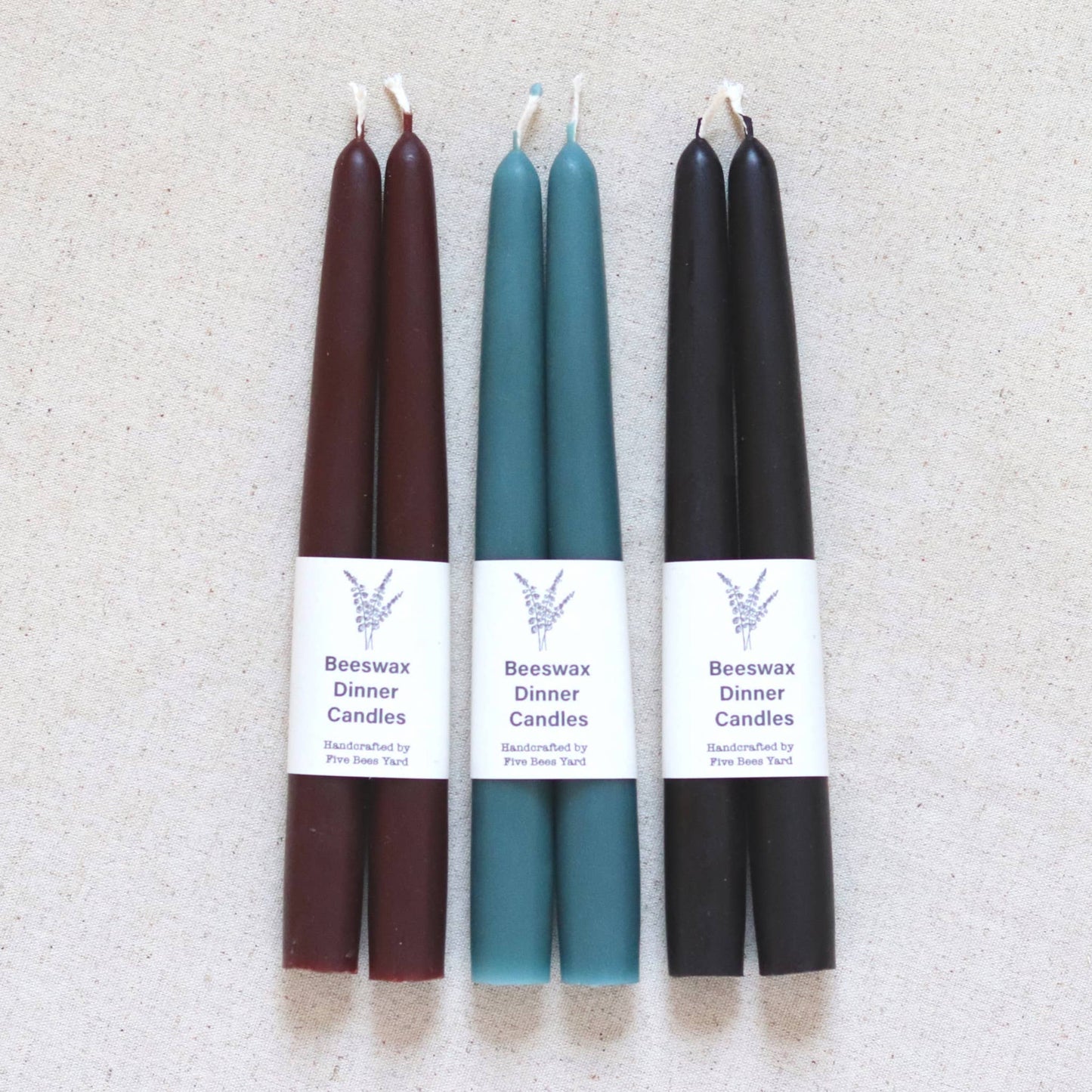 Eco & Sustainable Tapered Dinner Candles | Long & Clean Burn: Forest Green / Medium (18cm)