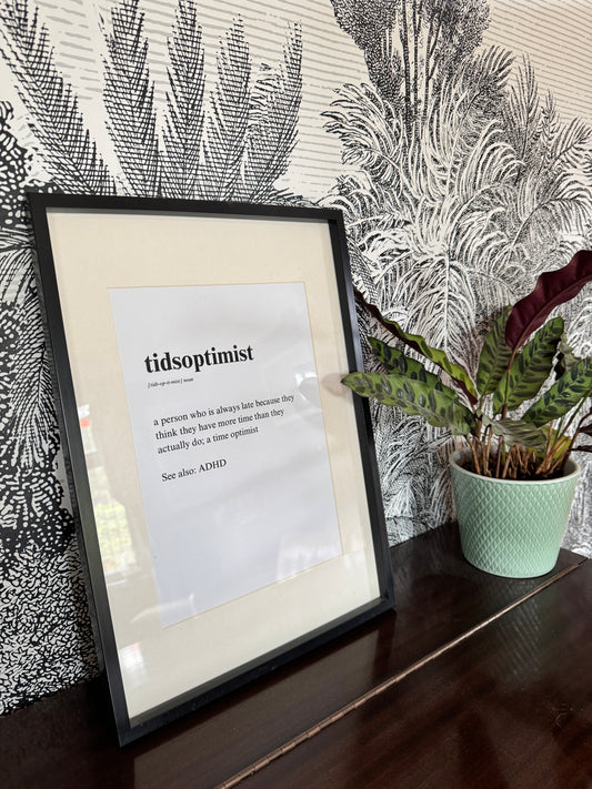 Tidsoptimist print