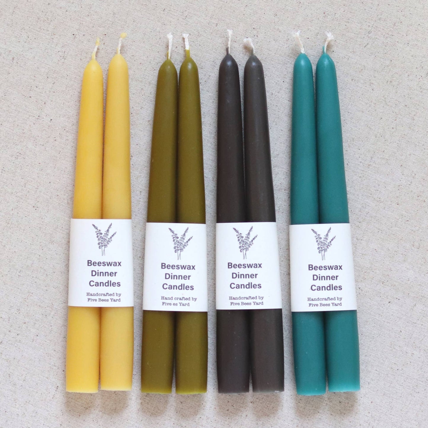 Eco & Sustainable Tapered Dinner Candles | Long & Clean Burn: Burgundy Red / Medium (18cm)