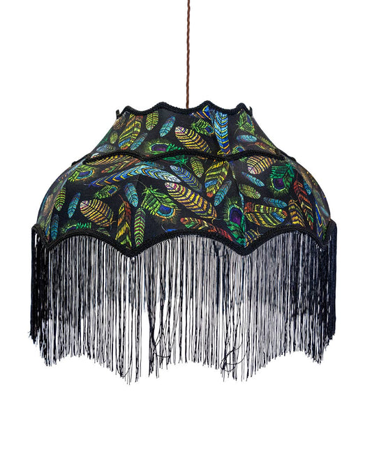 Feather Design Frilled Lamp Shade - Pendant or Shade Use
