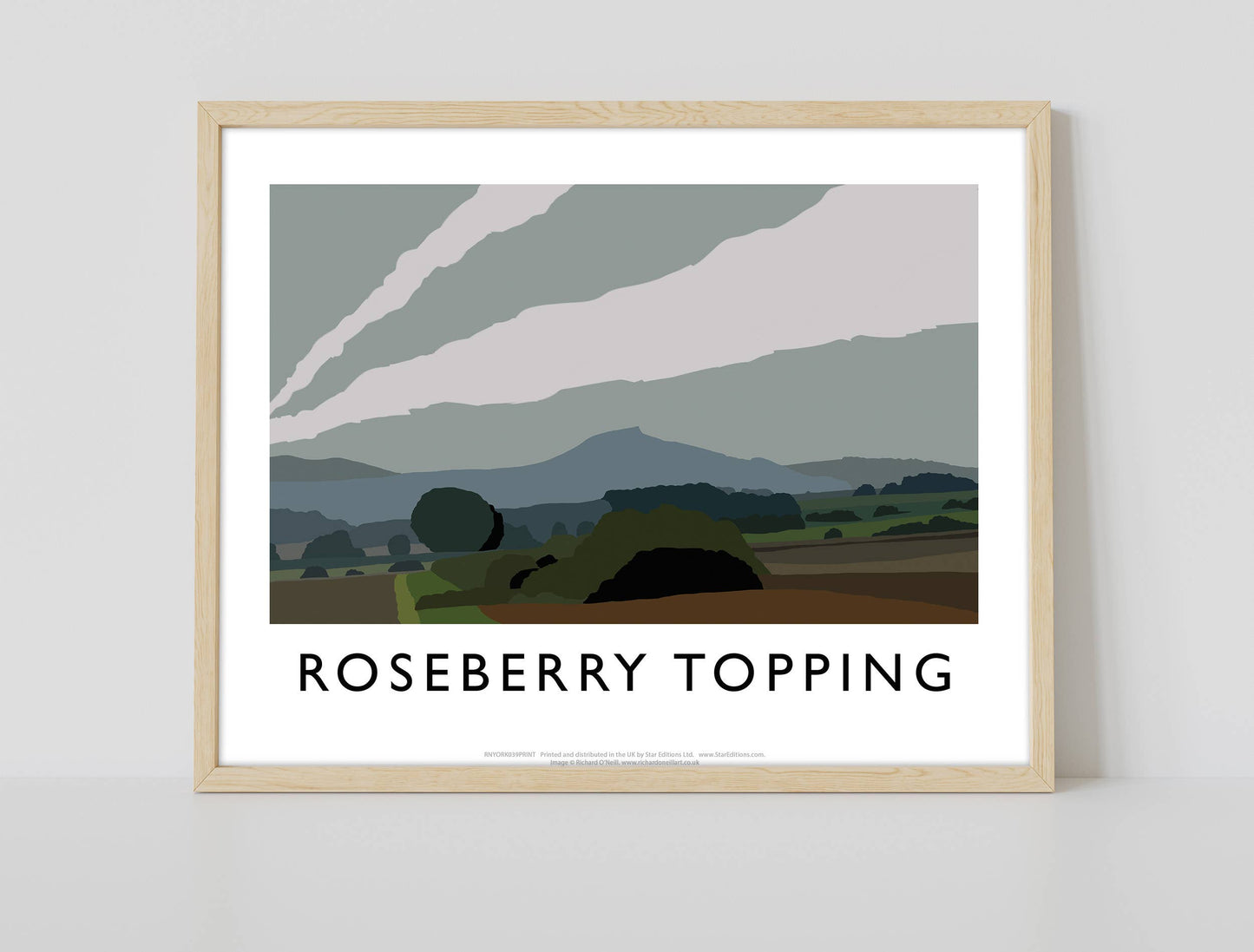 Roseberry Topping By Artist Richard O'Neill - Art Print