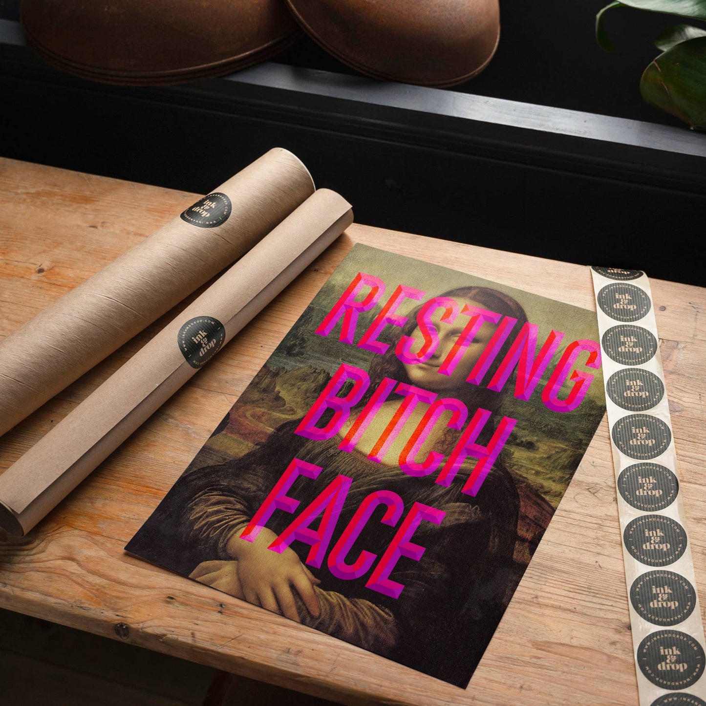 Resting Bitch Face Mona Lisa Print: Gloss / 8 ¼ x 11 ¾ in | 21x30 cm