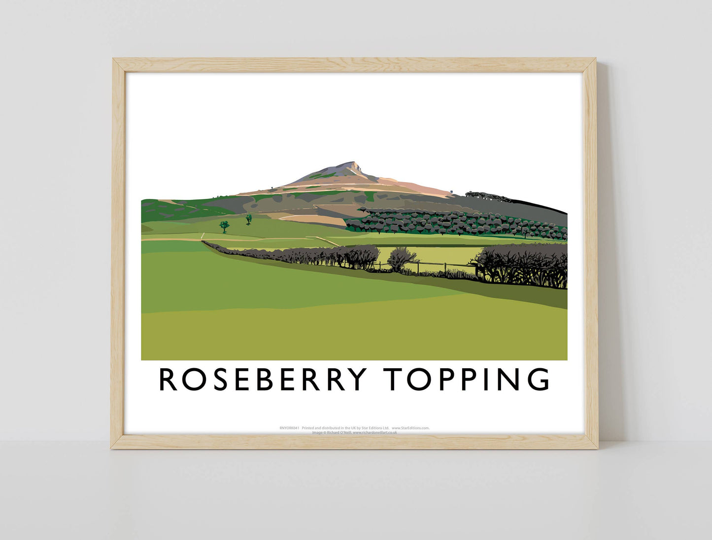Roseberry Topping (Green) - Richard O'Neill Art Print