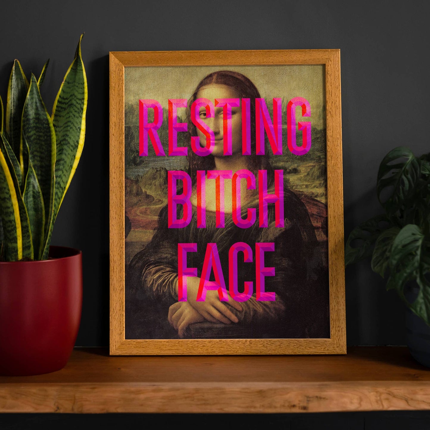 Resting Bitch Face Mona Lisa Print: Gloss / 8 ¼ x 11 ¾ in | 21x30 cm