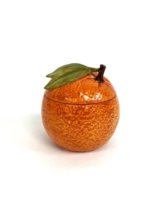 Ceramic Orange Storage Jar