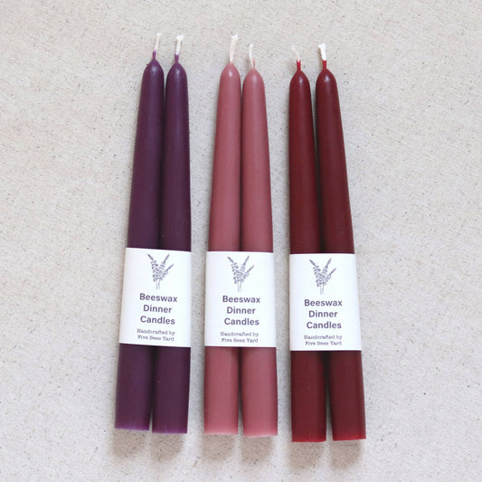Eco & Sustainable Tapered Dinner Candles | Long & Clean Burn: Arctic Pink / Medium (18cm)