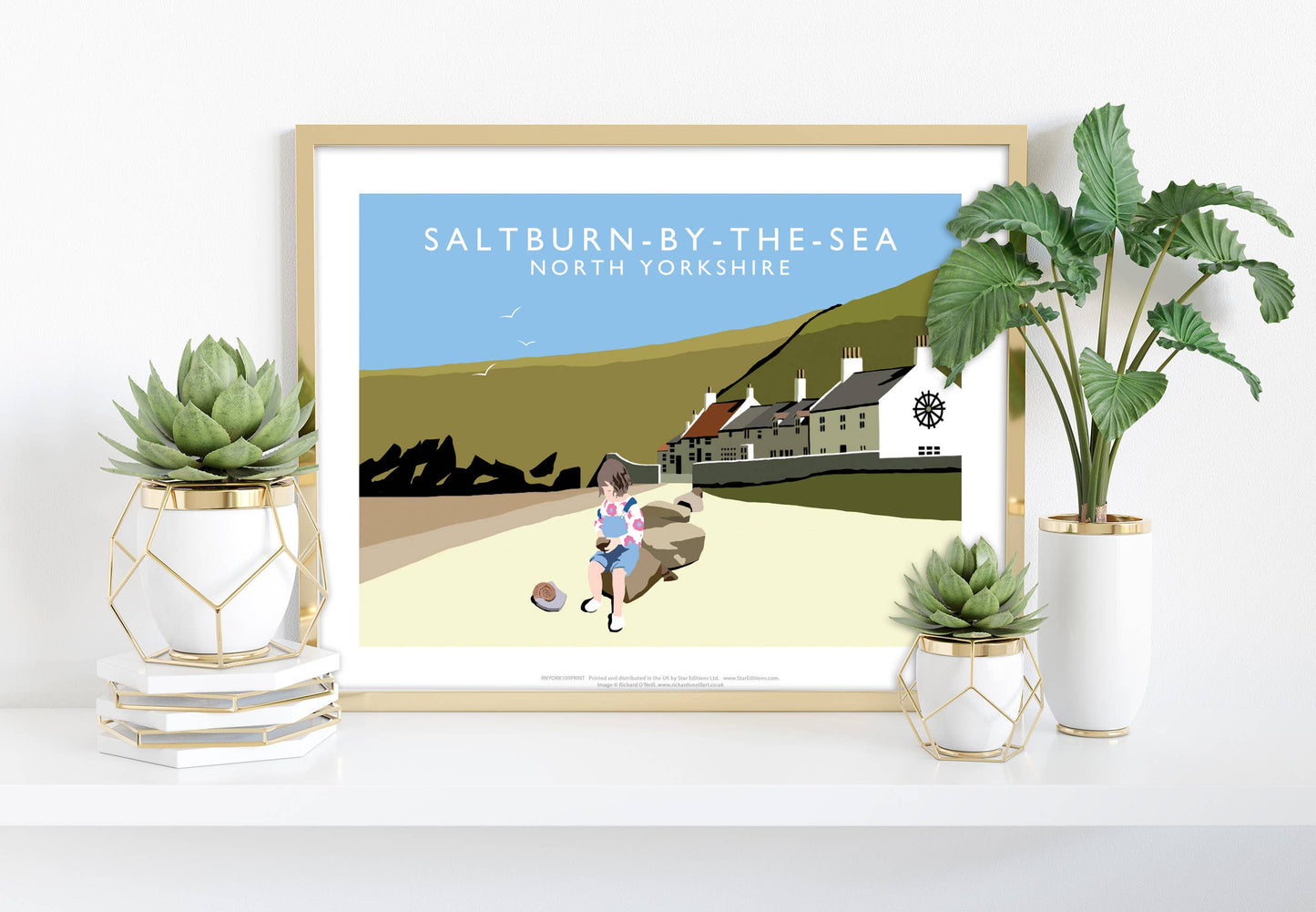 Saltburn-By-The-Sea By Artist Richard O'Neill - Art Print